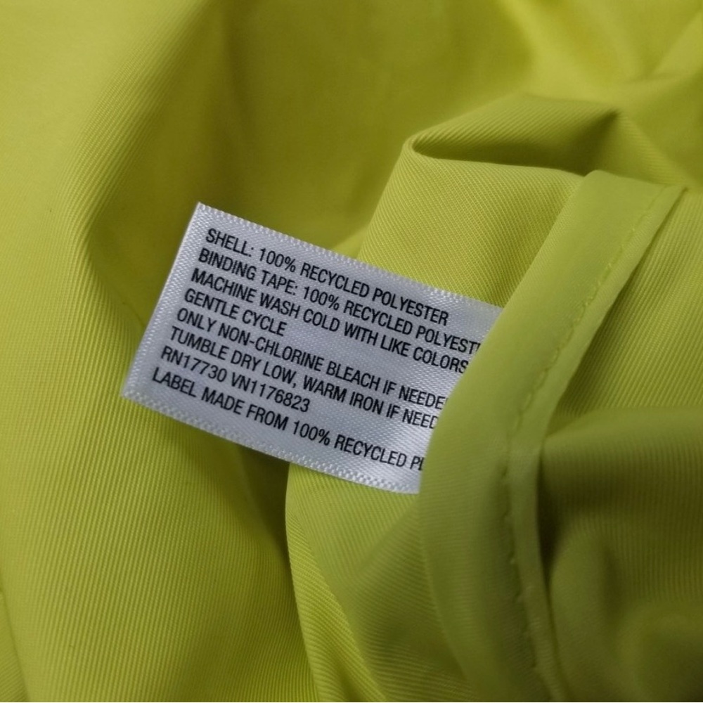 JoyLab Yellow Zip-Up Windbreaker Water Resistant Poncho Size Small NEW - Picture 6 of 7